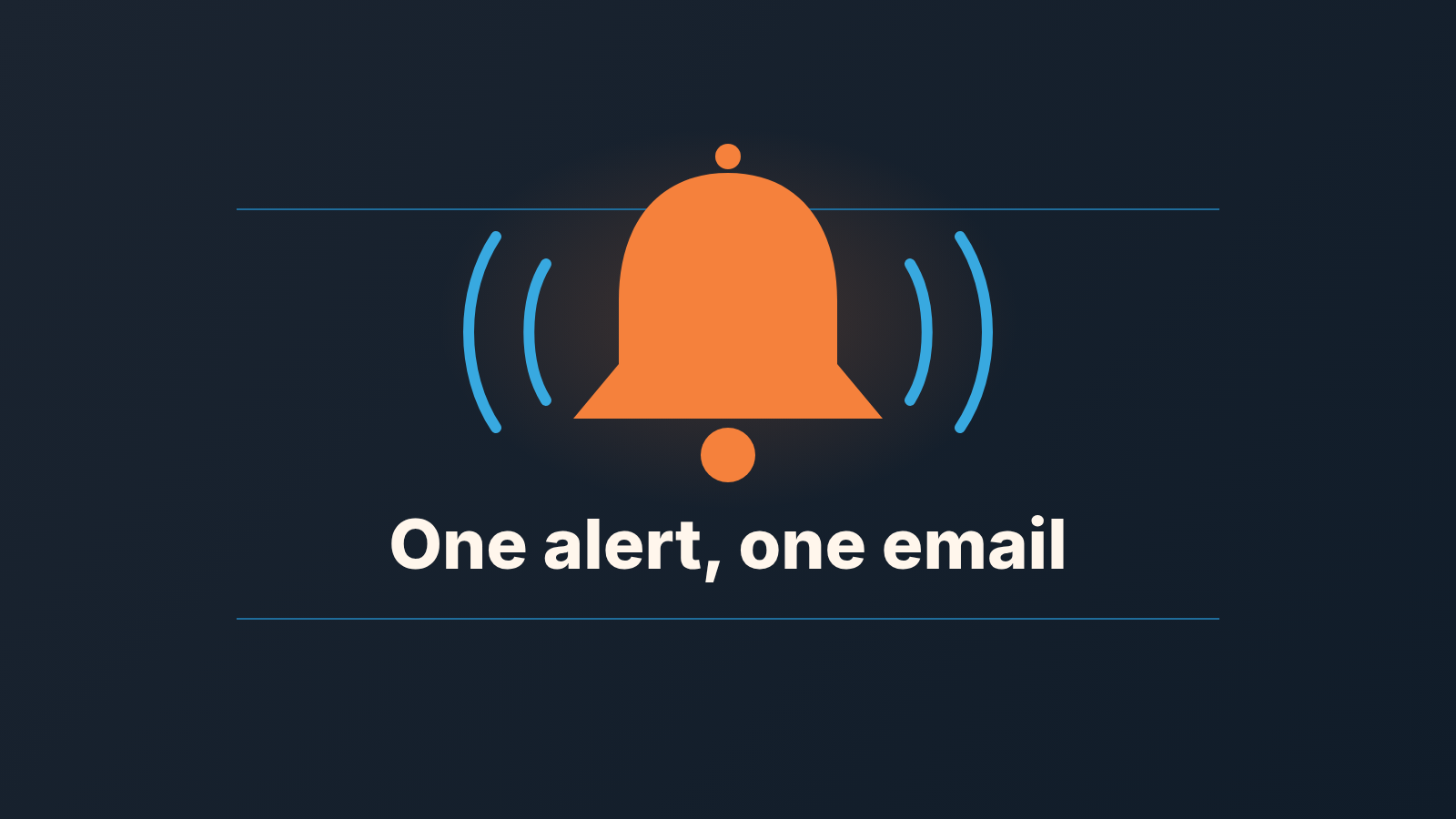 Orange bell with sound waves above the words One alert, one email: the reminder setup that reps keep reading
