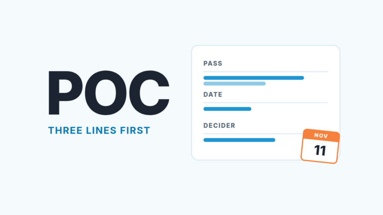Pilot deal card in a sales pipeline with a decision date marked on a calendar