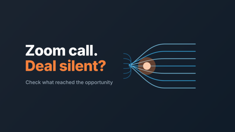 Dark cover: the words "Zoom call. Deal silent?" beside streams of blue lines converging on a warm core